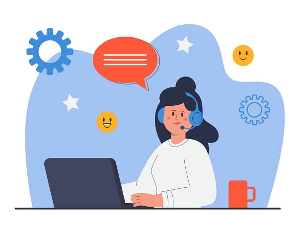A picture of a customer service agent