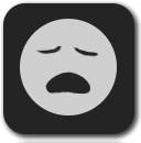 A bored face icon