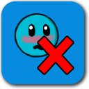 An icon showing embarrasement