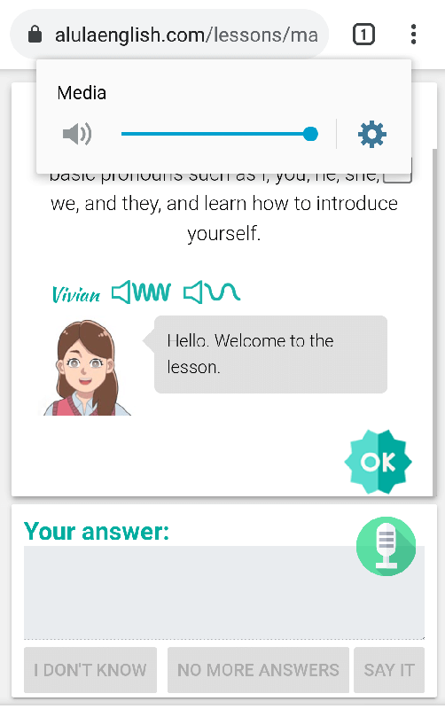 screenshot of Android sound setting