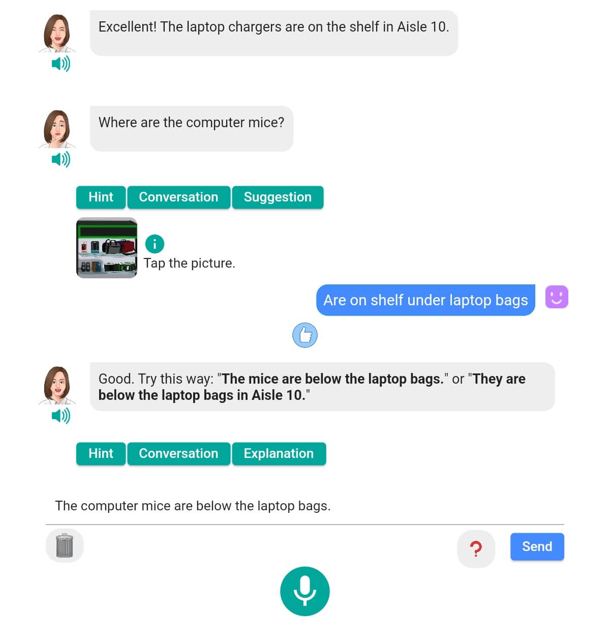 A screenshot of grammar lesson