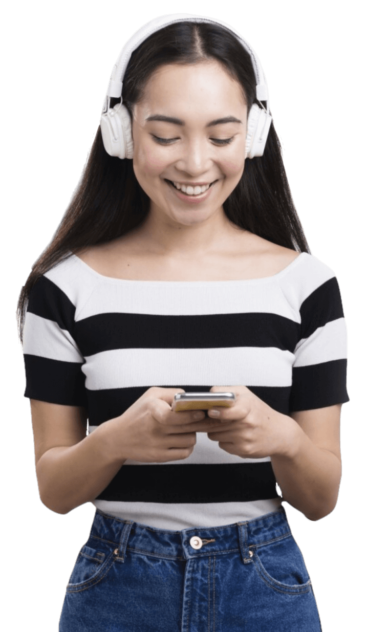 A woman talking on the phone